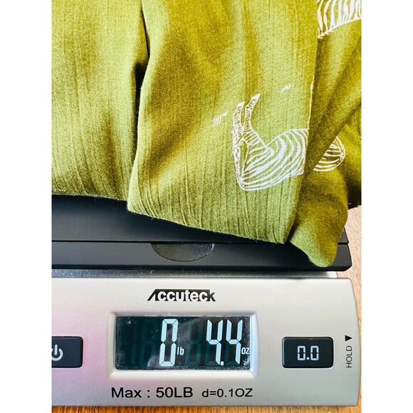 NEW MDM Top Animal Print Zebra Green Shirt Blouse Size Large Short Sleeves - Picture 13 of 13